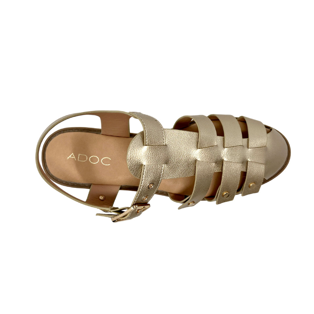 Sandalias cangrejeras Eden para mujer color dorado