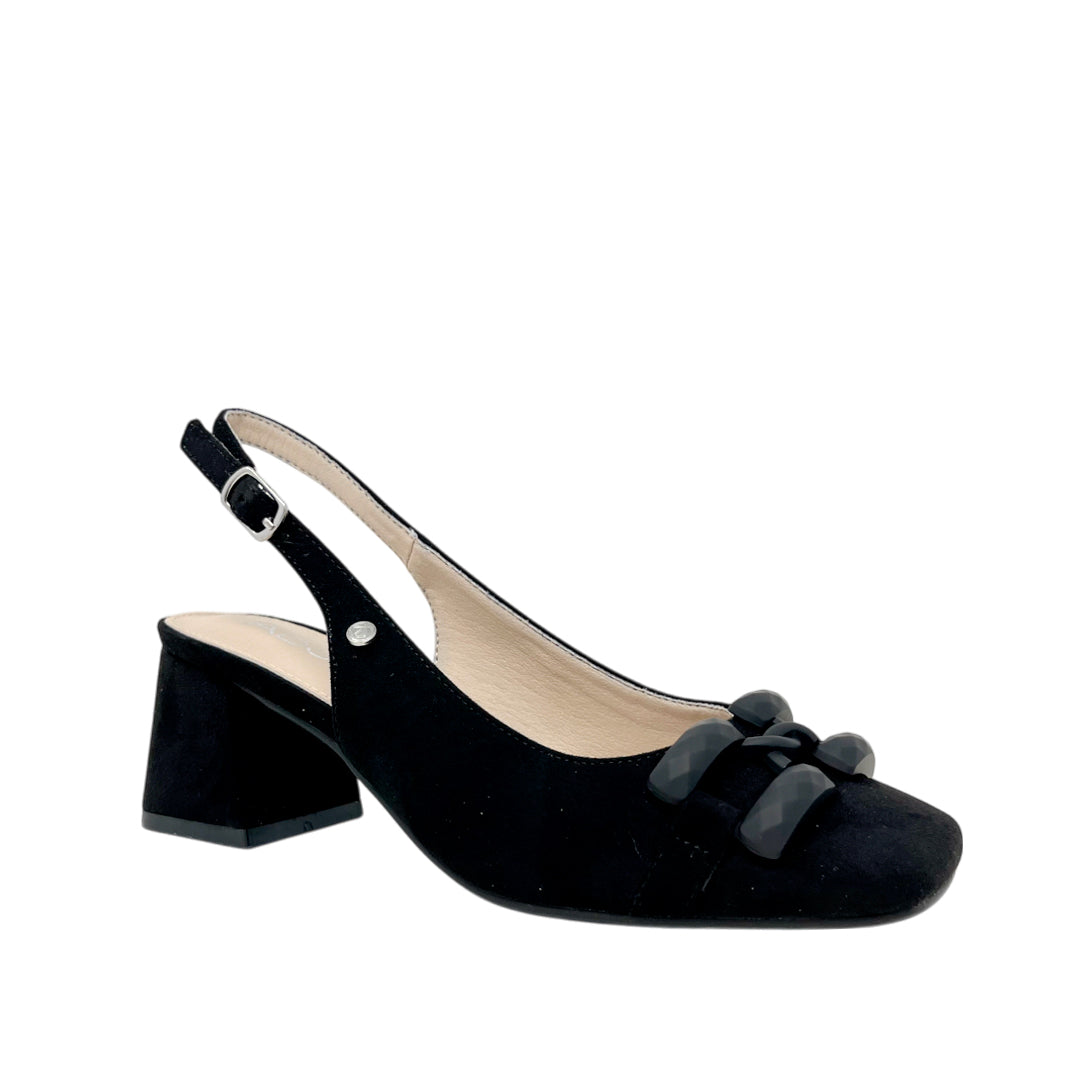 Tacones slingback Annie para mujer color negro