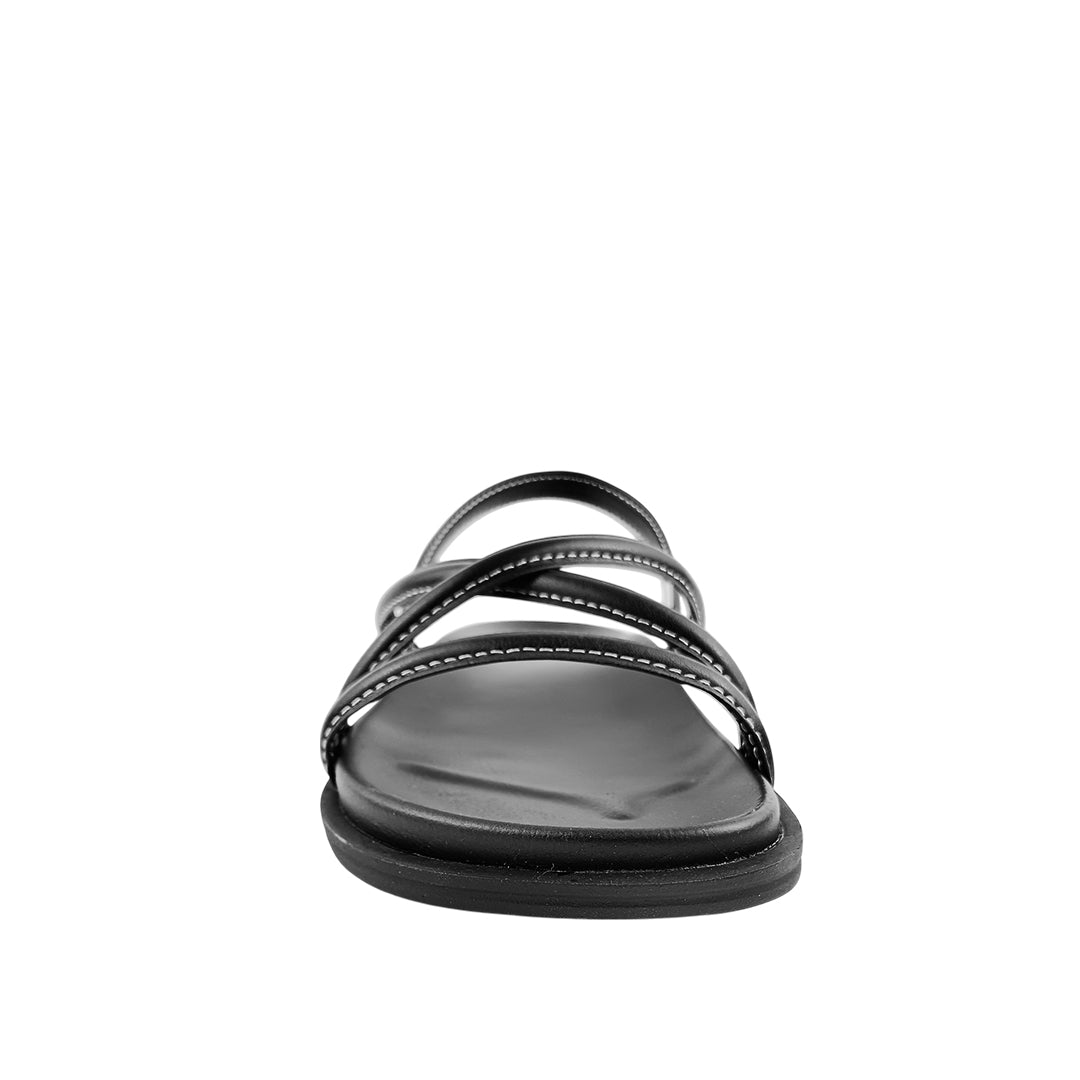 Sandalias flats Alondra para mujer color negro