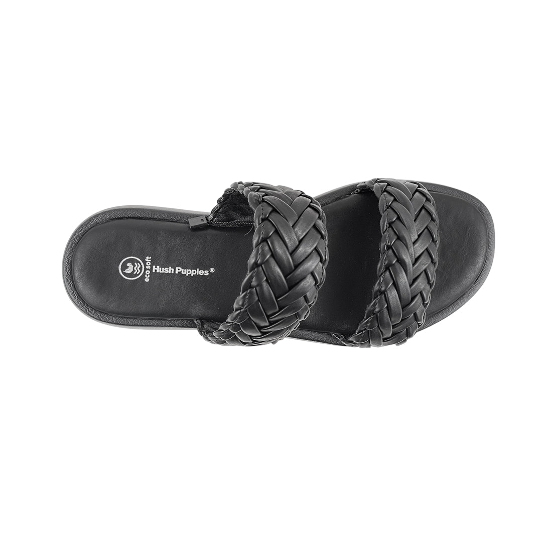 Sandalias flats Belissa para mujer color negro