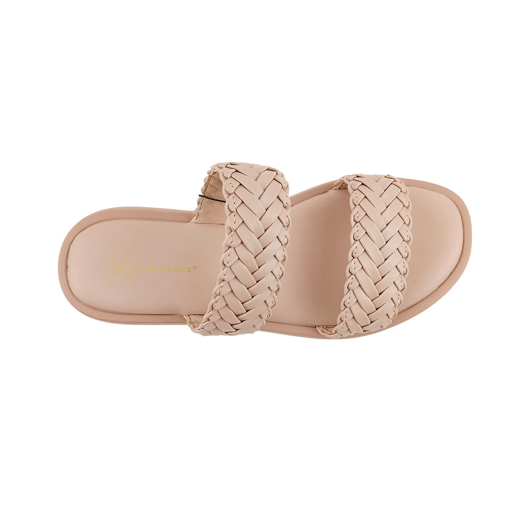 Sandalias flats Belissa para mujer color nude