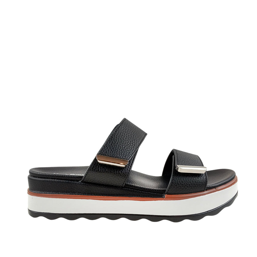 Sandalias flats Gillian para mujer color negro