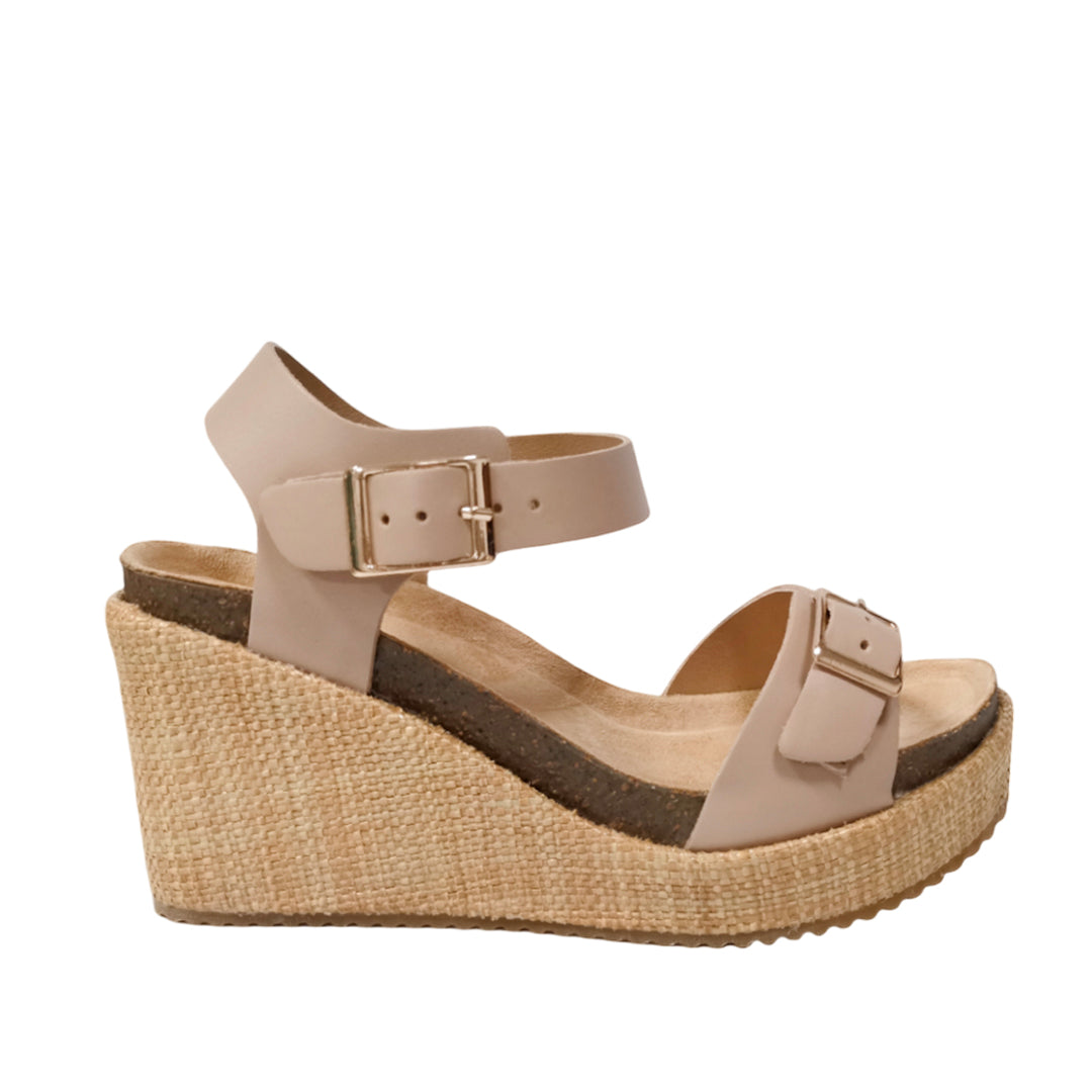 Sandalias de plataforma Carmina para mujer color blush