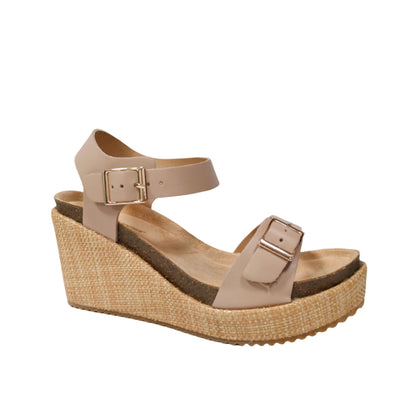 Sandalias de plataforma Carmina para mujer color blush
