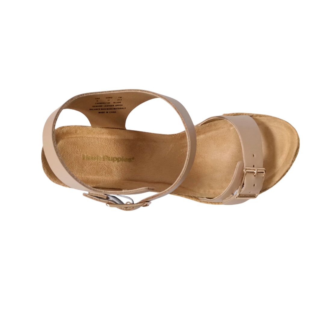Sandalias de plataforma Carmina para mujer color blush