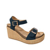 Sandalias de plataforma Carmina para mujer color navy