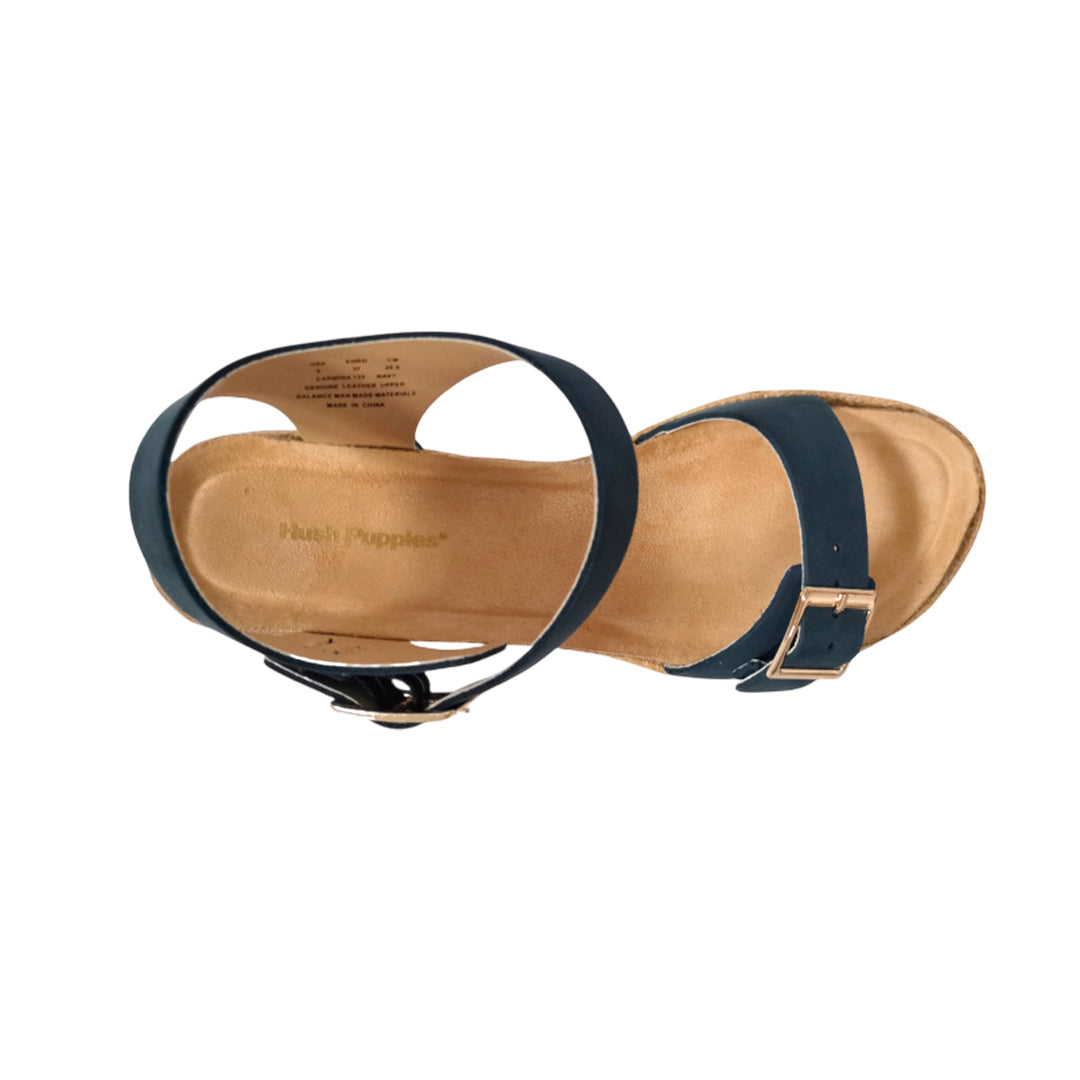 Sandalias de plataforma Carmina para mujer color navy