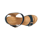 Sandalias de plataforma Carmina para mujer color navy