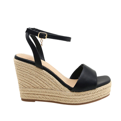 Sandalias de cuña Anitta para mujer color negro