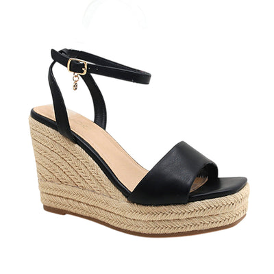 Sandalias de cuña Anitta para mujer color negro