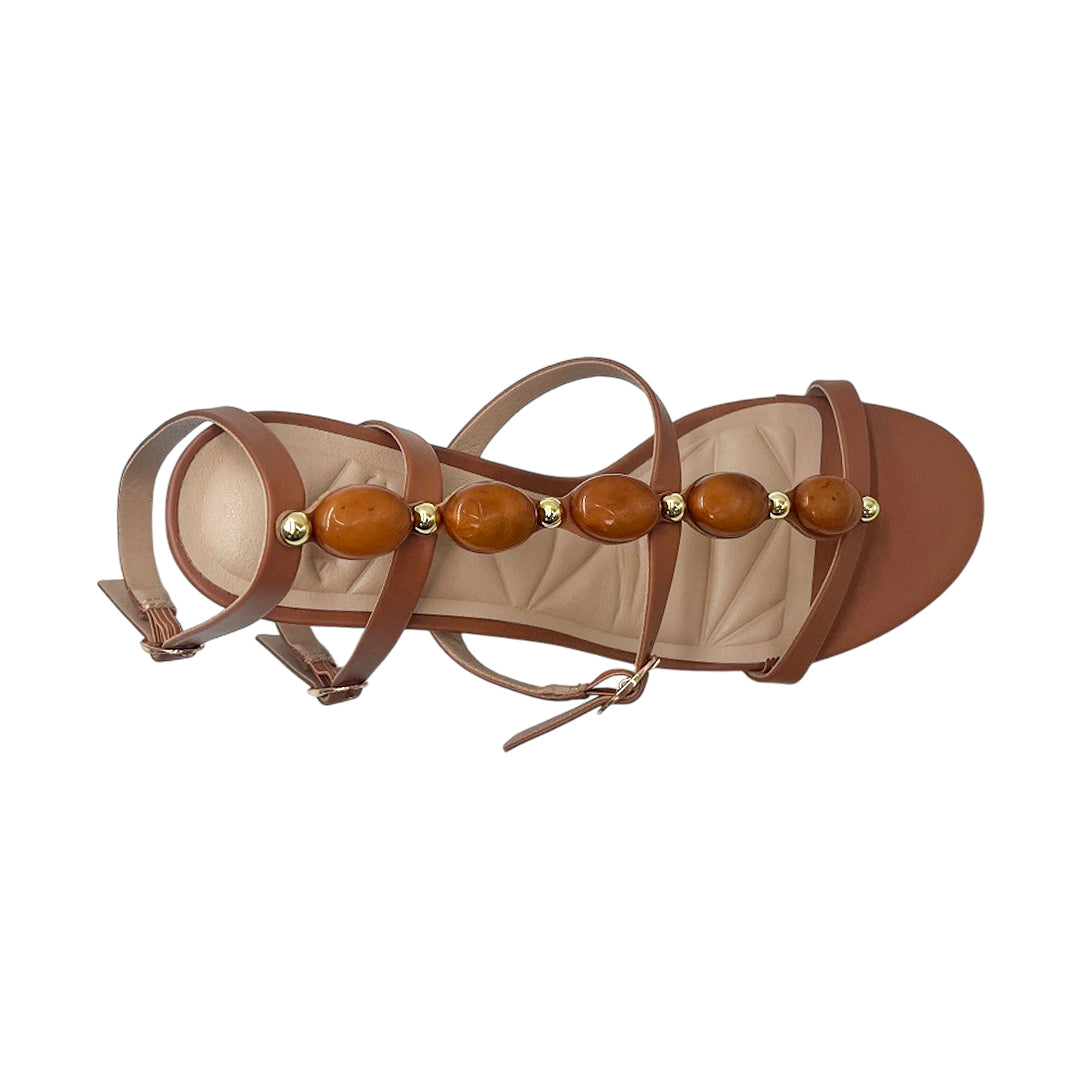Sandalias de tacón Darcy para mujer color tan