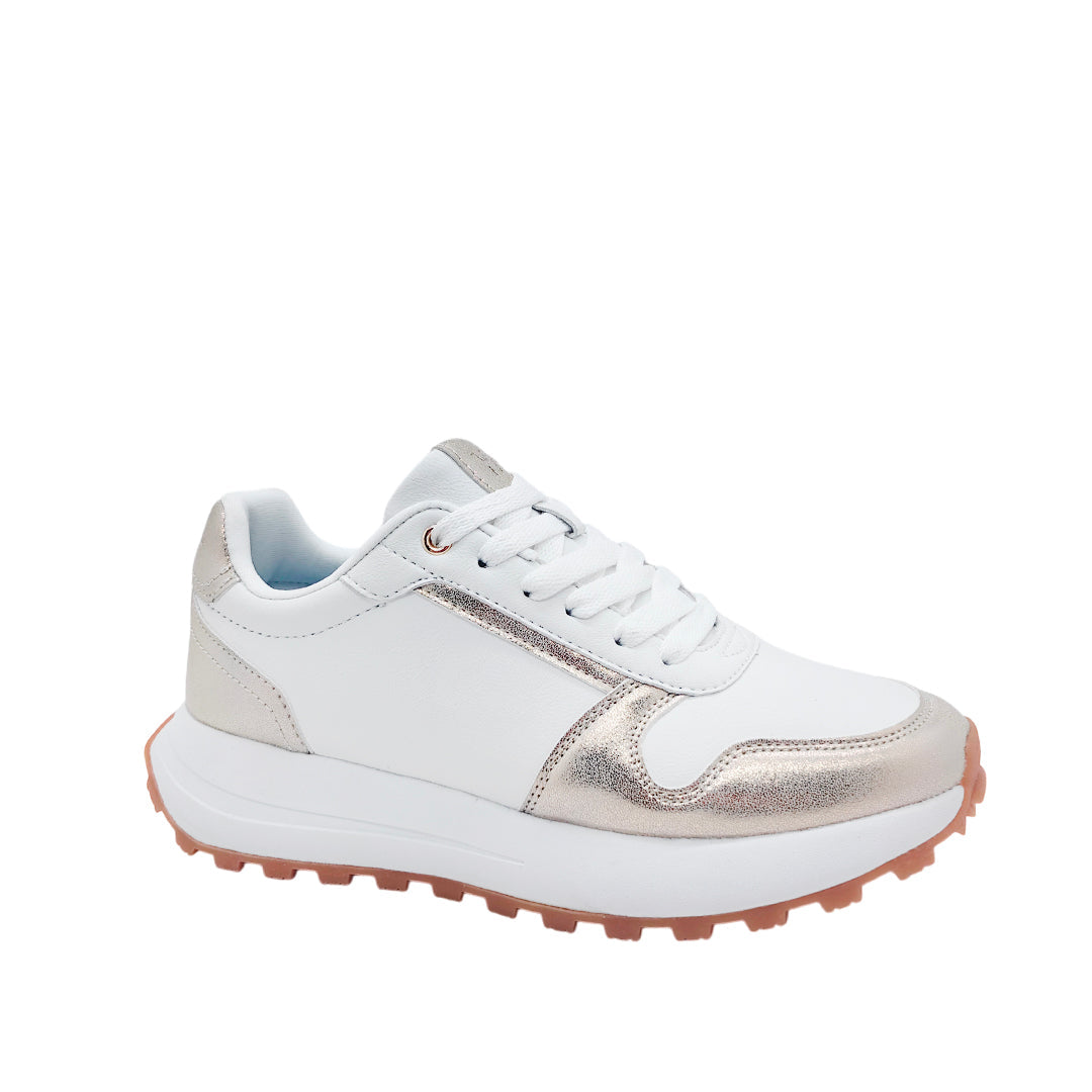 Tennis Claus para mujer color oro