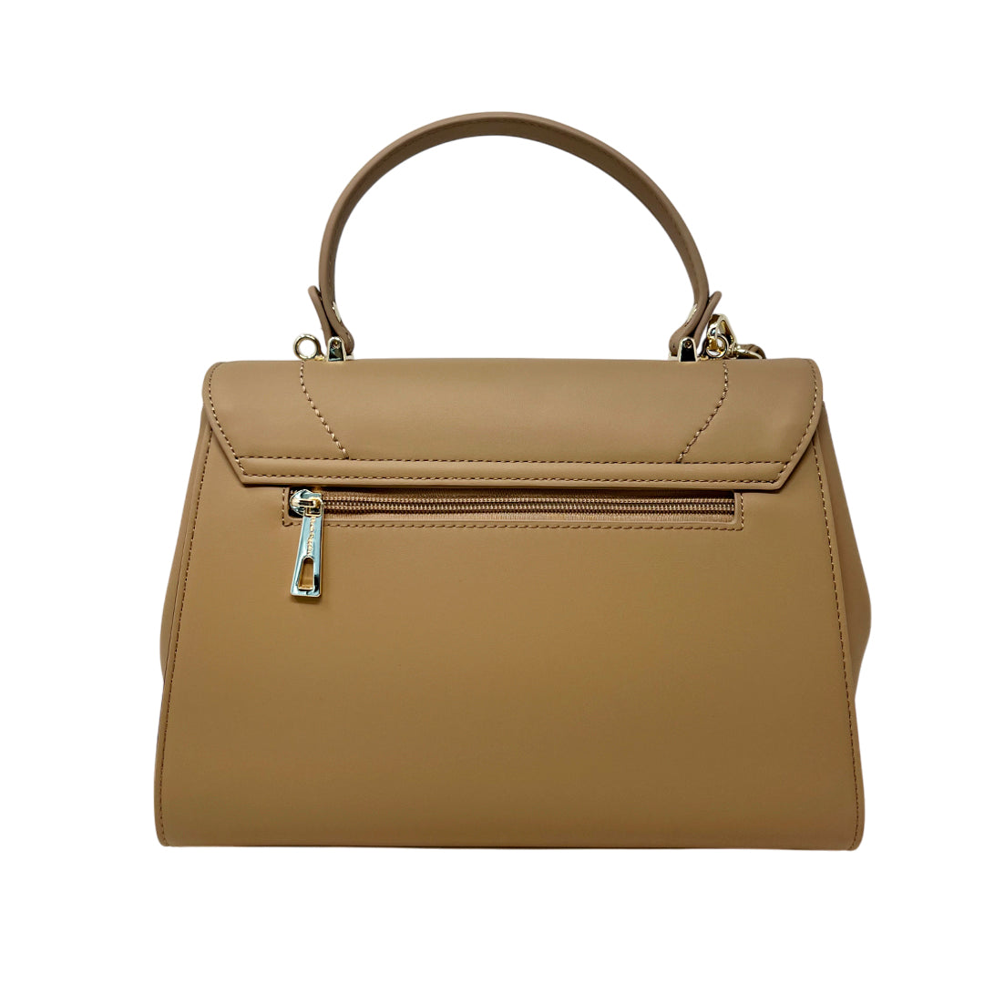 Cartera satchel Aisla para mujer color camel
