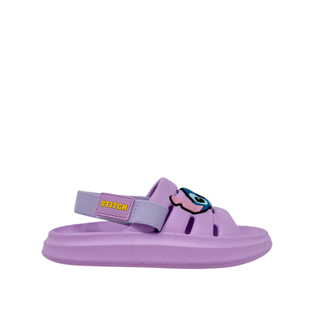 Sandalias Stitch para niña color morado