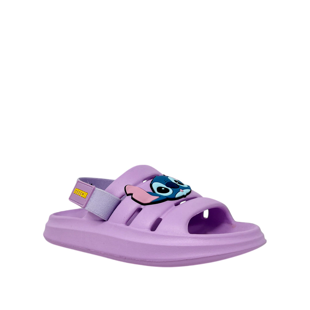 Sandalias Stitch para niña color morado