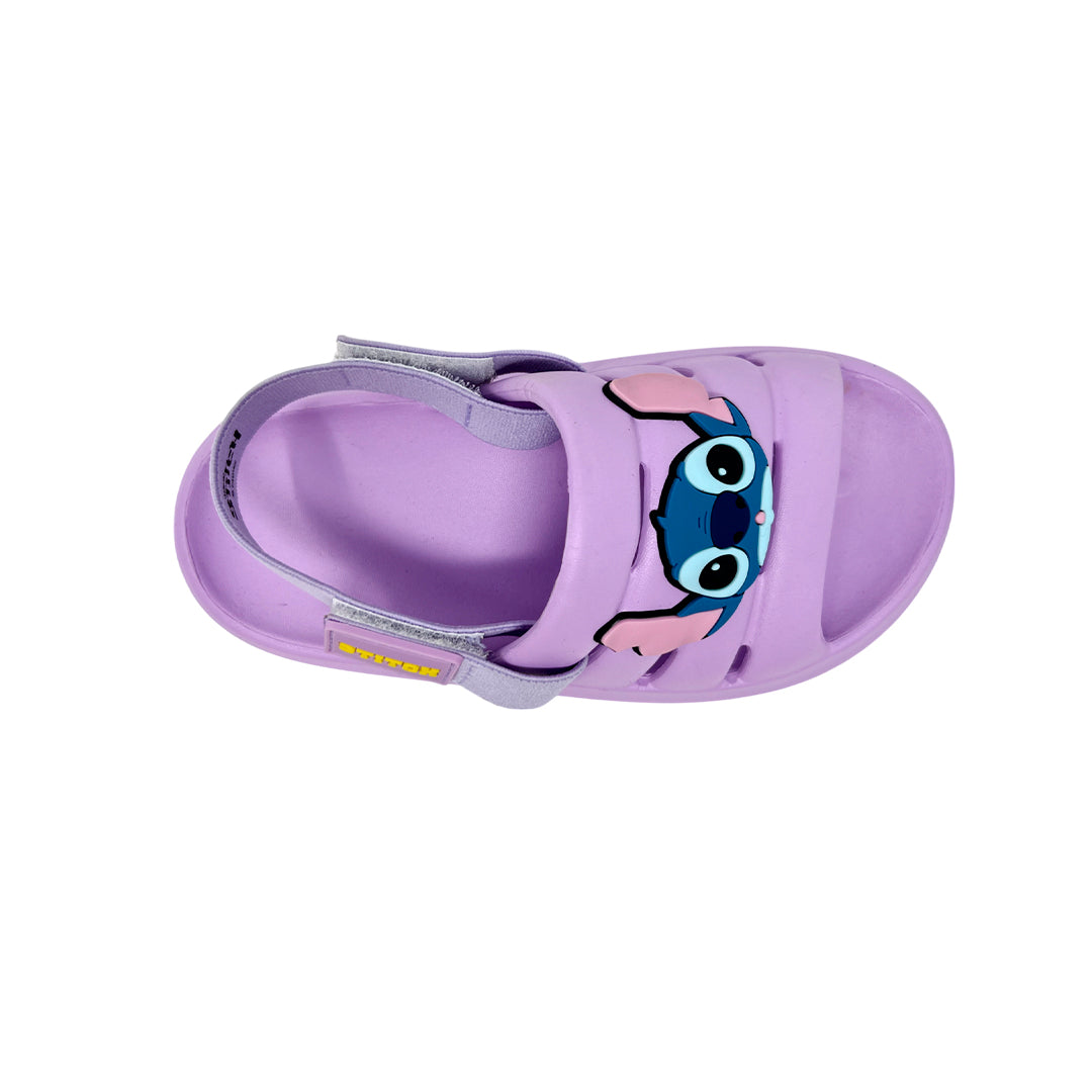 Sandalias Stitch para niña color morado