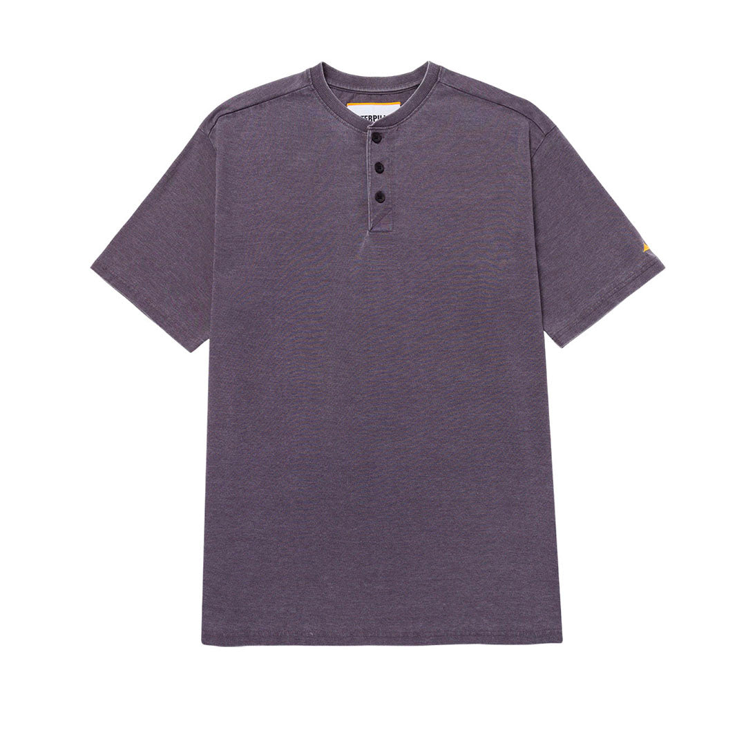 Camisa Polo Burnout Henley para hombre color morado