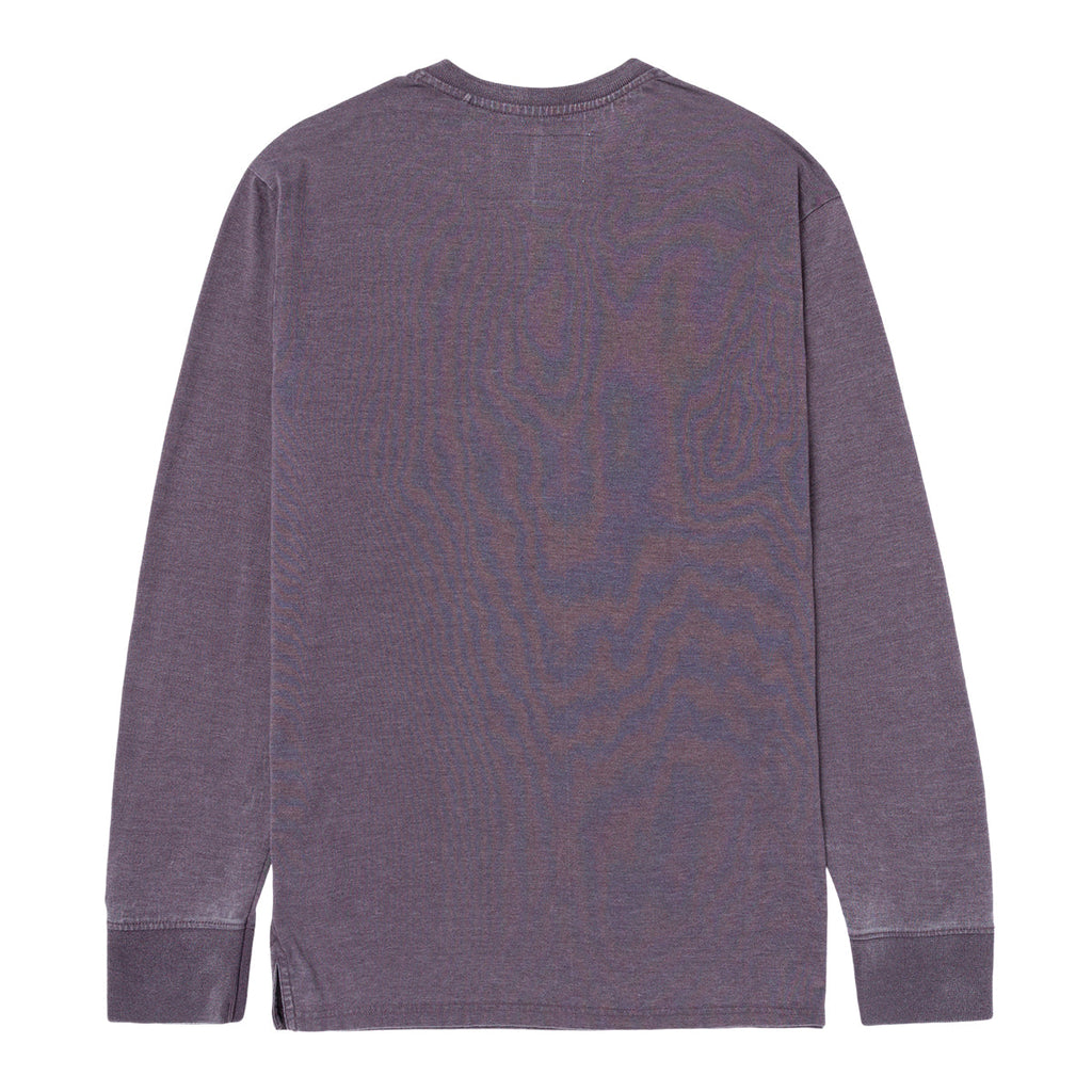 Camisa Polo Burnout Henley para hombre color morado
