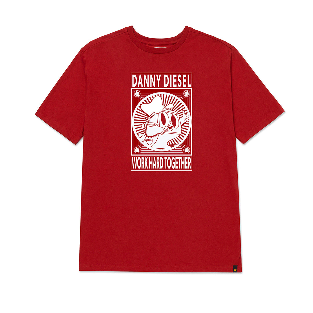 Camiseta Danny Diesel para hombre color rojo