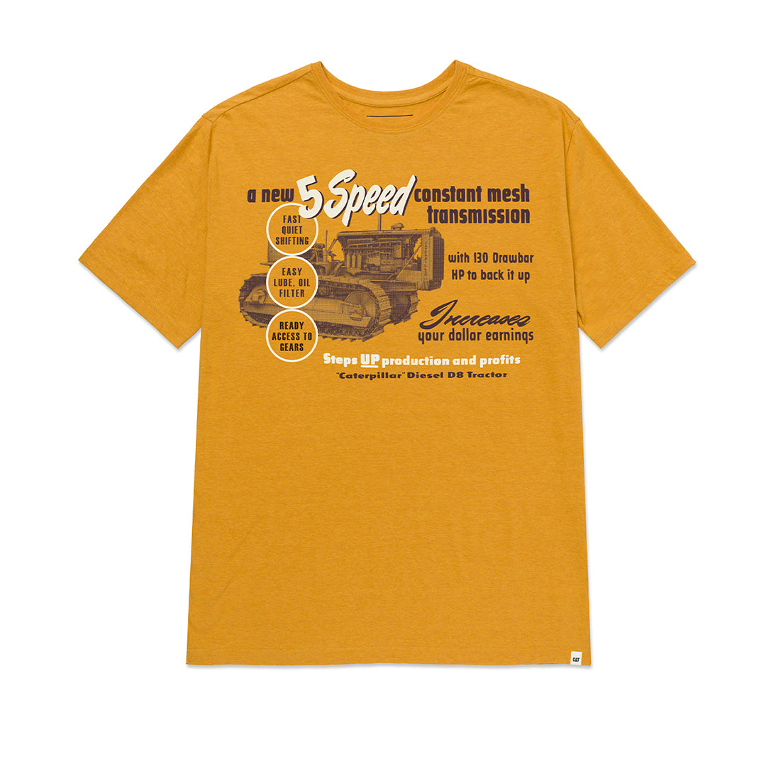 Camiseta D Series para hombre color amarillo