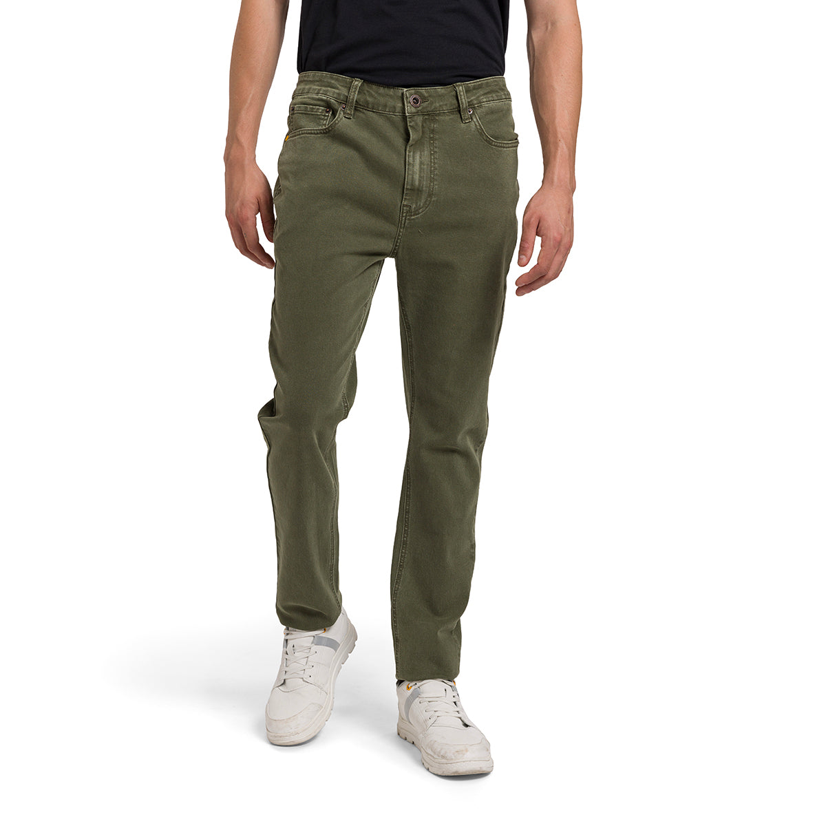 Jeans Triblend Skinny para hombre color olivo