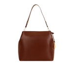 Cartera satchel Alma para mujer color café