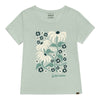 Camiseta Crew Floral para mujer color verde