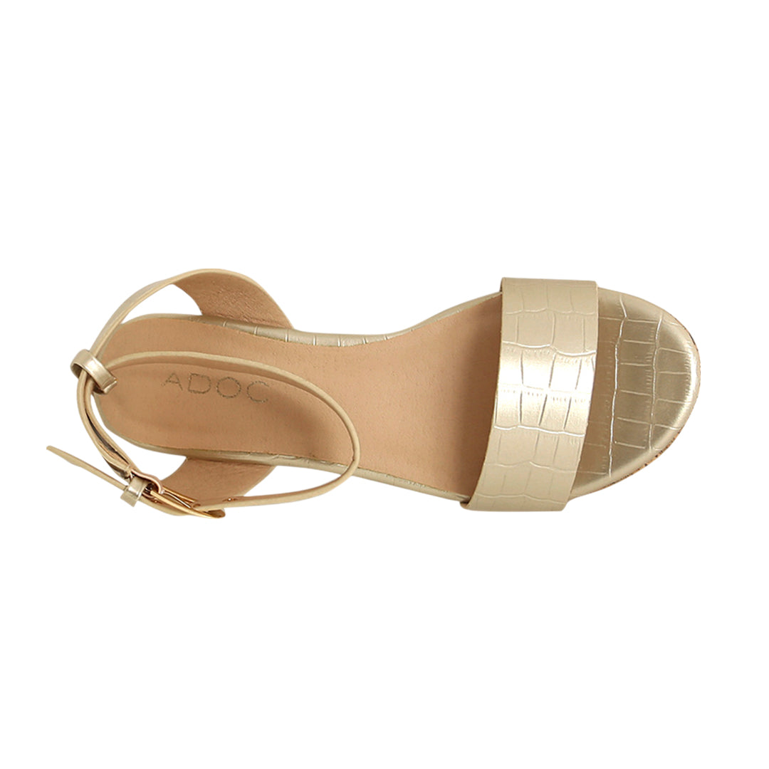 Sandalias de plataforma Padma para mujer color dorado