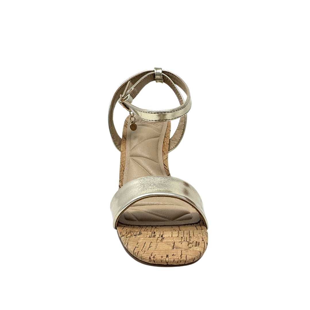Sandalias de cuña Porcha para mujer color dorado