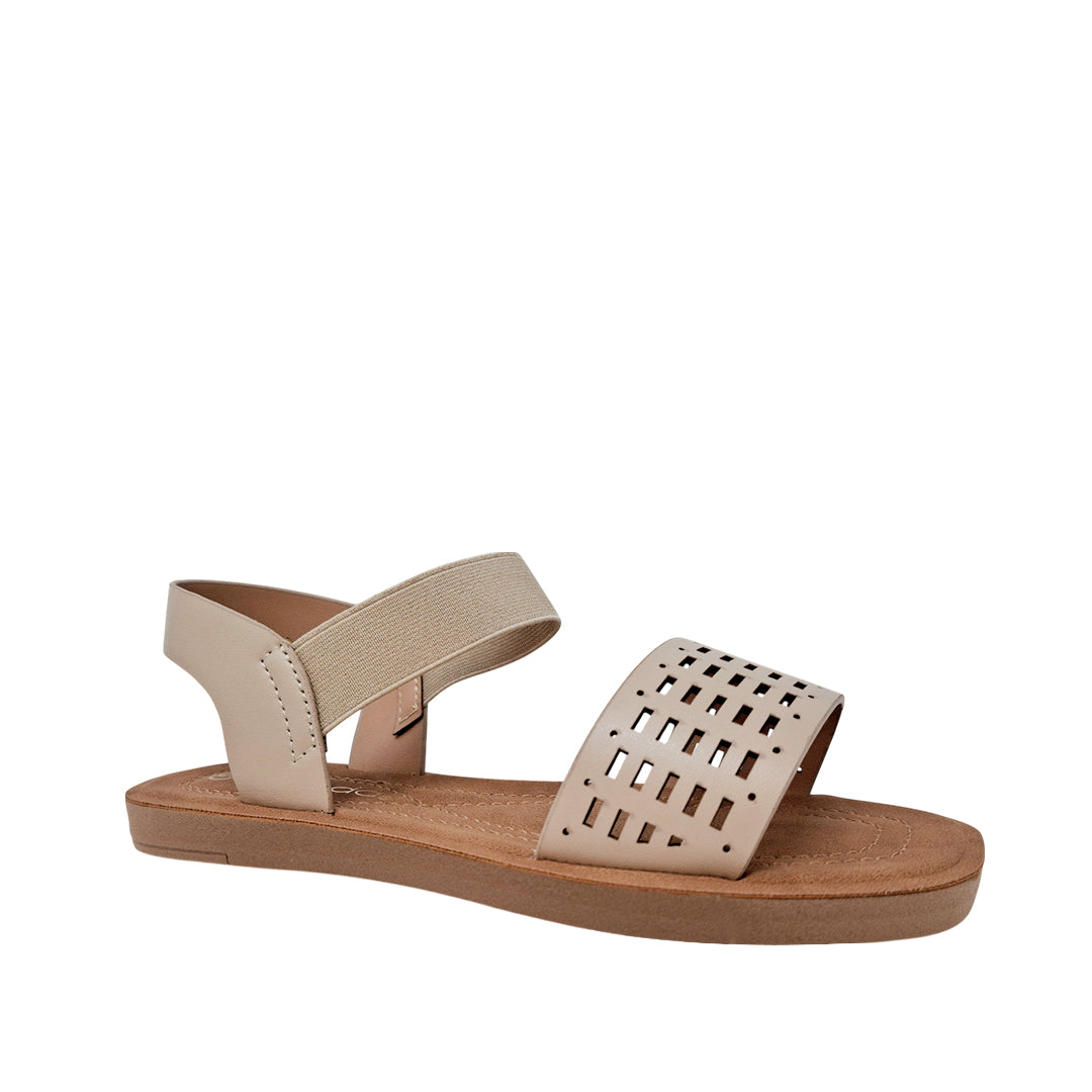 Sandalias flats Marlen para mujer color hueso