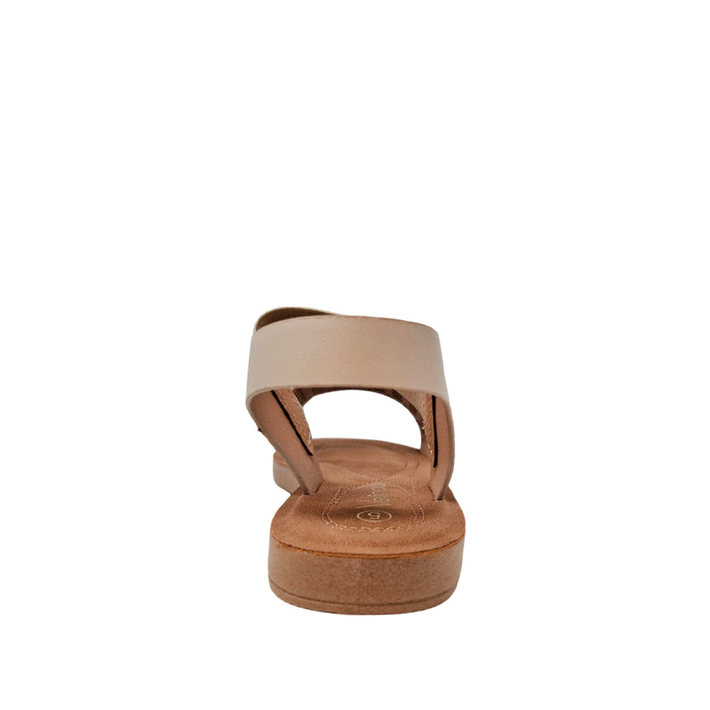 Sandalias flats Marlen para mujer color hueso
