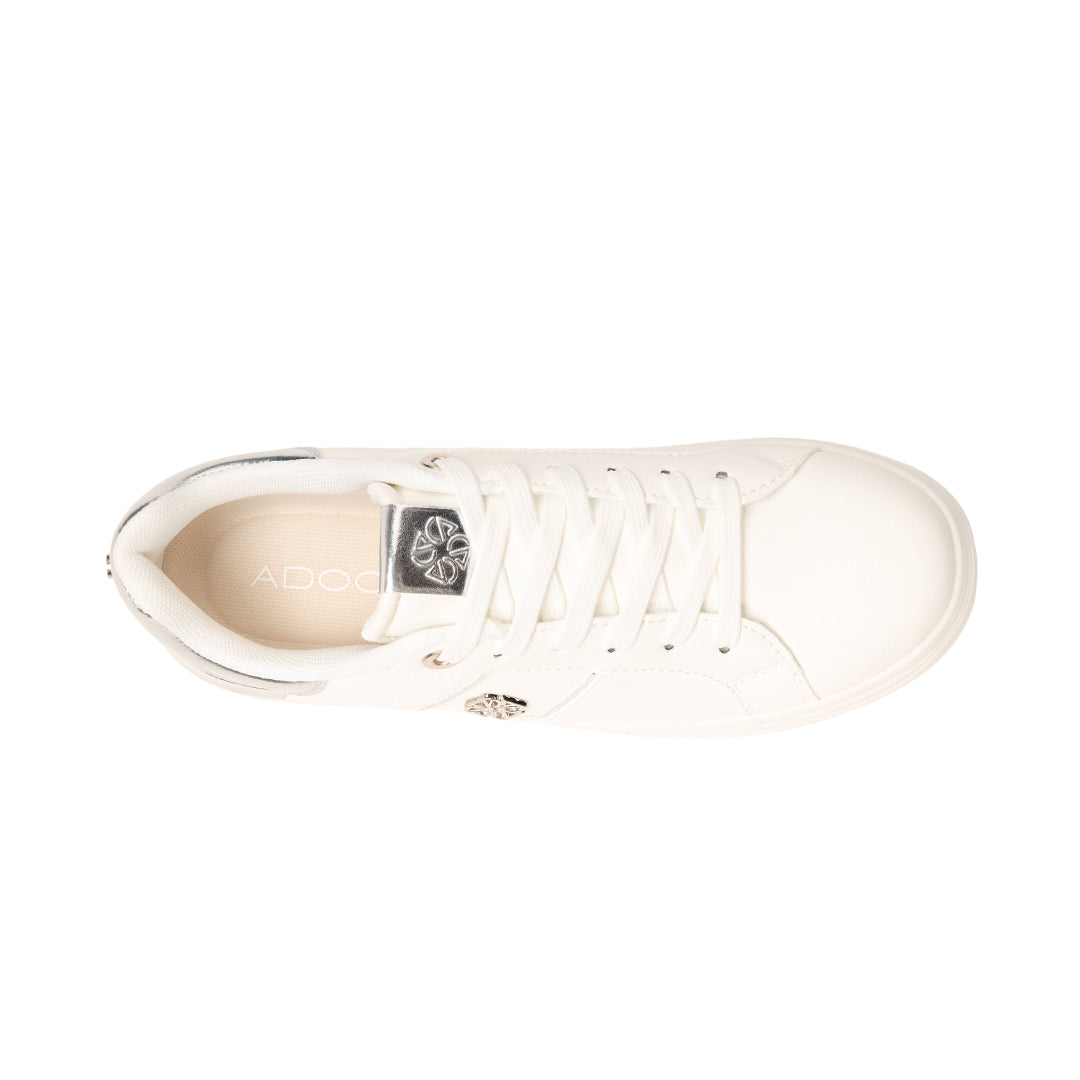 Tennis Kristen para mujer color blanco y plateado