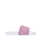 Sandalias flats Paulina para niña color rosado y blanco