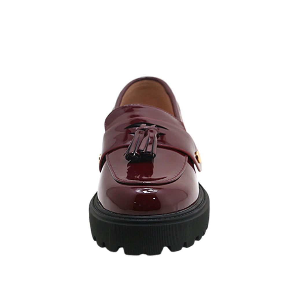 Mocasines Minnie para mujer color burgundy