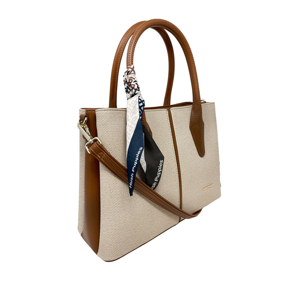 Cartera tote Lena para mujer color beige