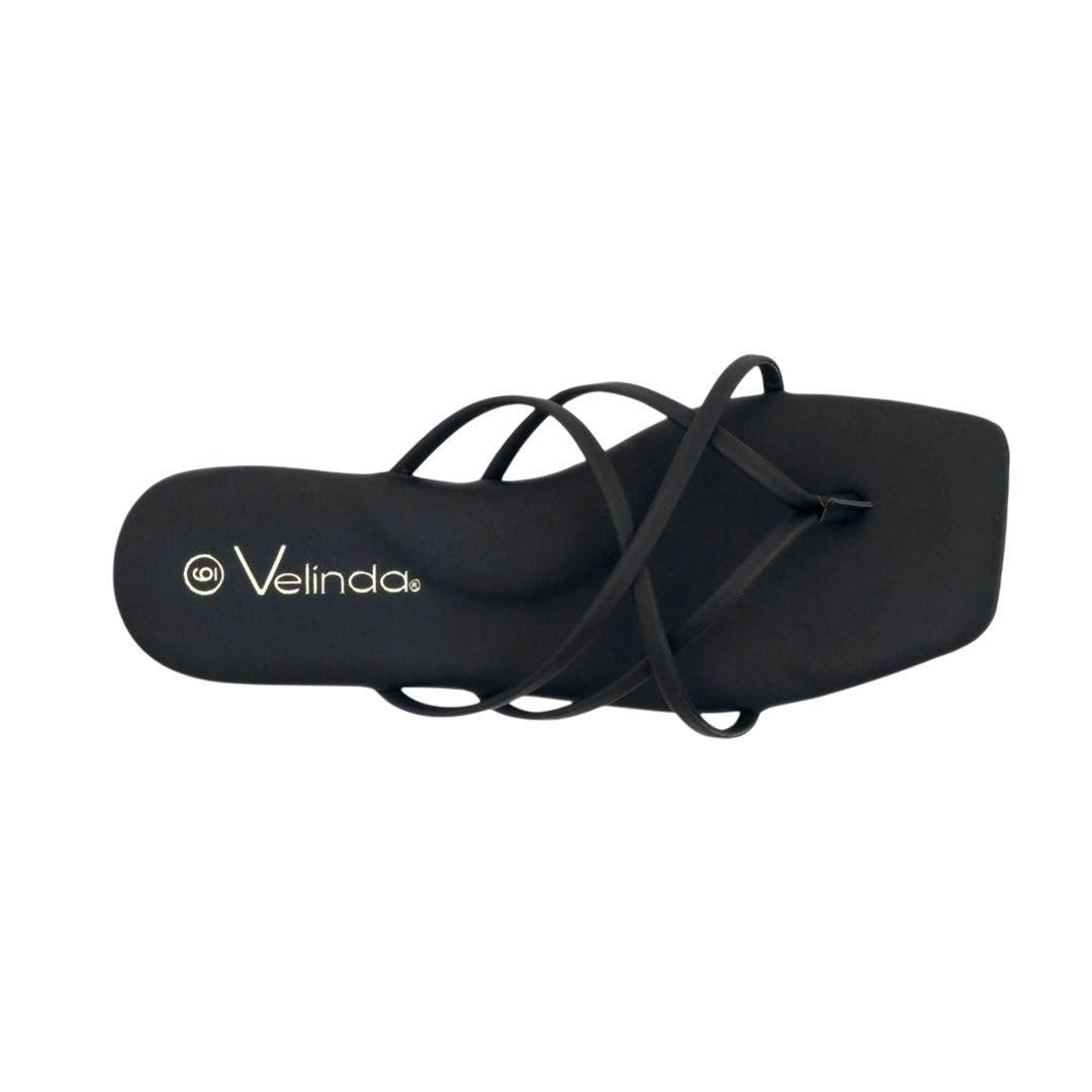 Sandalias flats Karim para mujer color negro