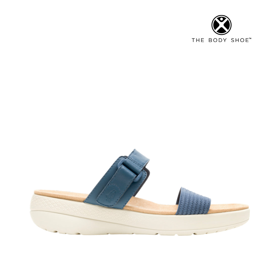 Sandalias de cuña Breathe Gore Slide para mujer color navy
