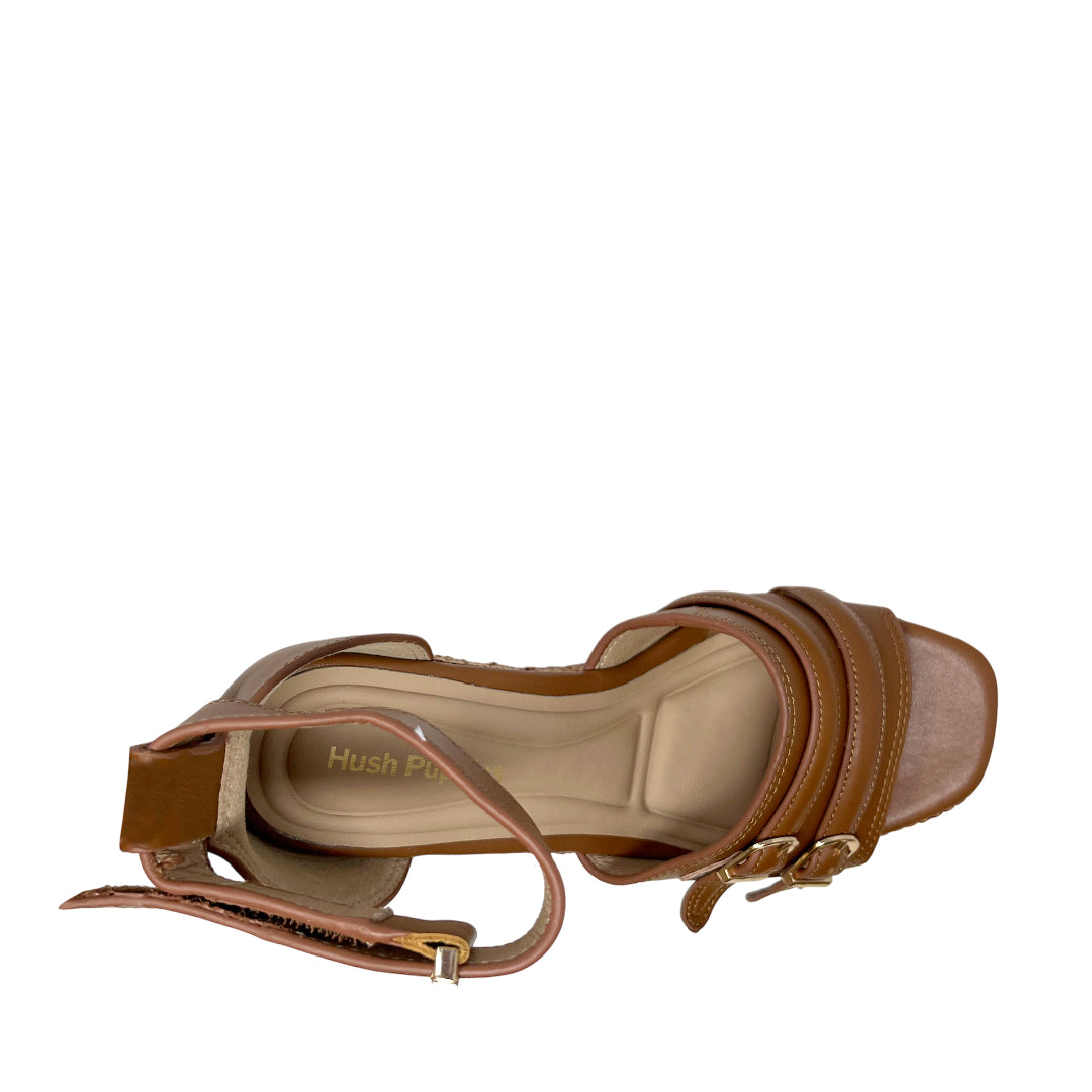 Sandalias de cuña Cleo 2 para mujer color tan