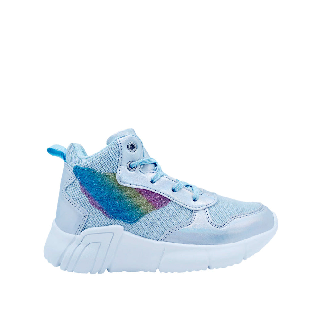 Sneakers Conny para niña color plateado