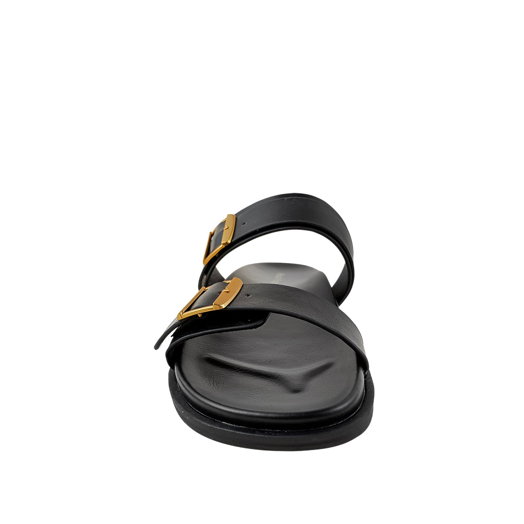 Sandalias flats Darci 3 para mujer color negro