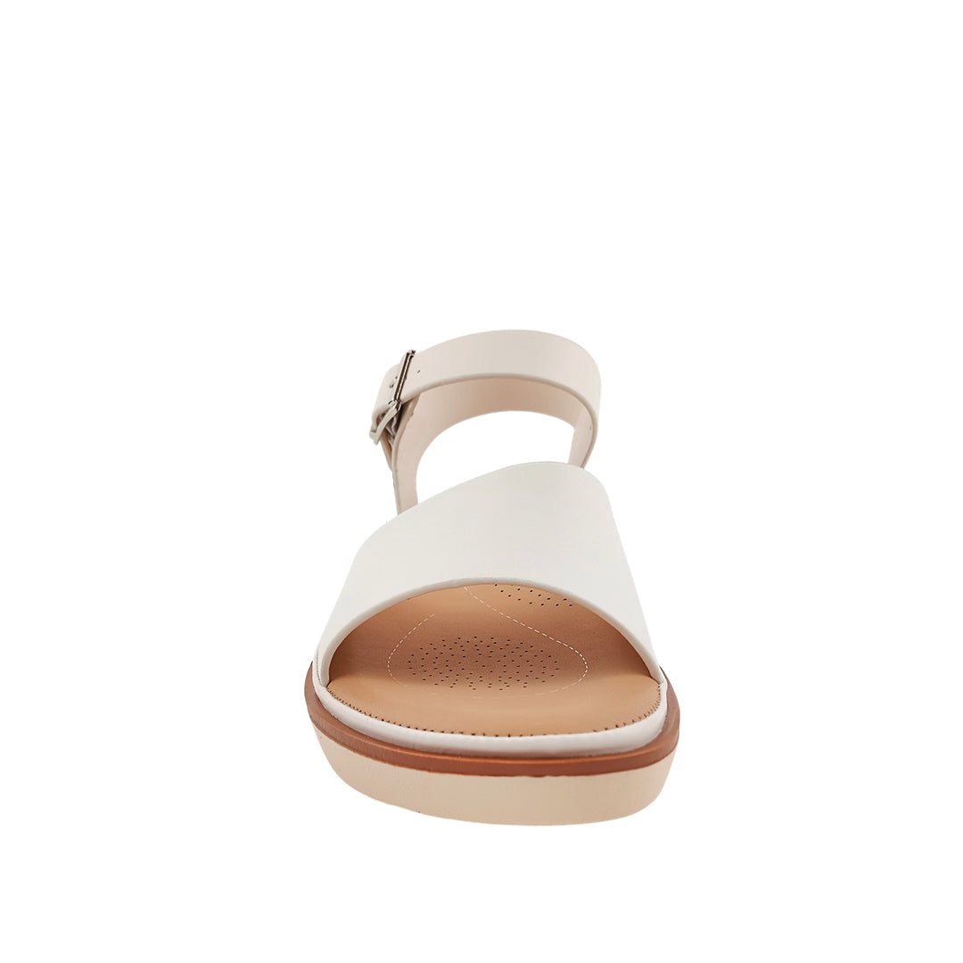 Sandalias flats Robertha para mujer color hueso