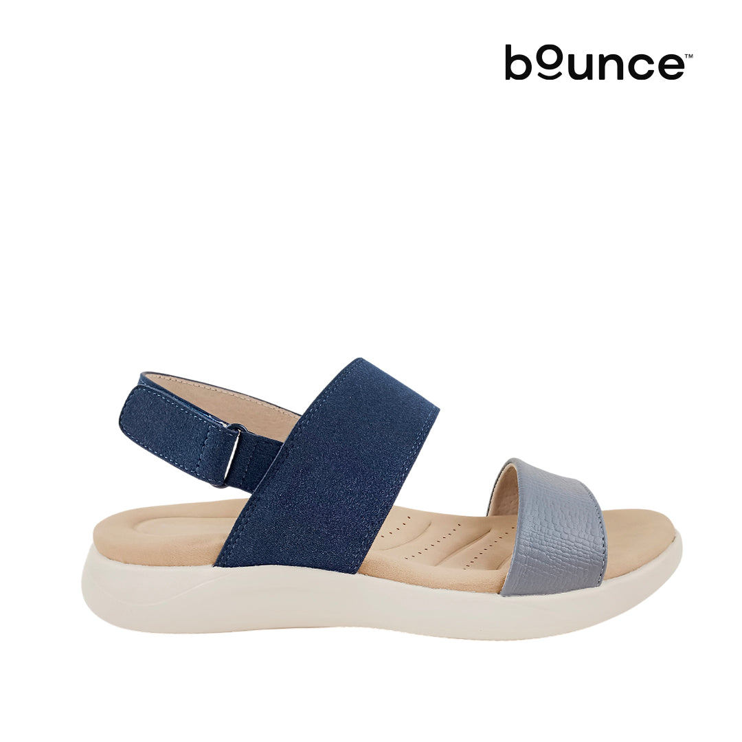 Sandalias flats Denisse 2 para mujer color navy