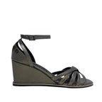 Sandalias de cuña Nathy para mujer color plateado