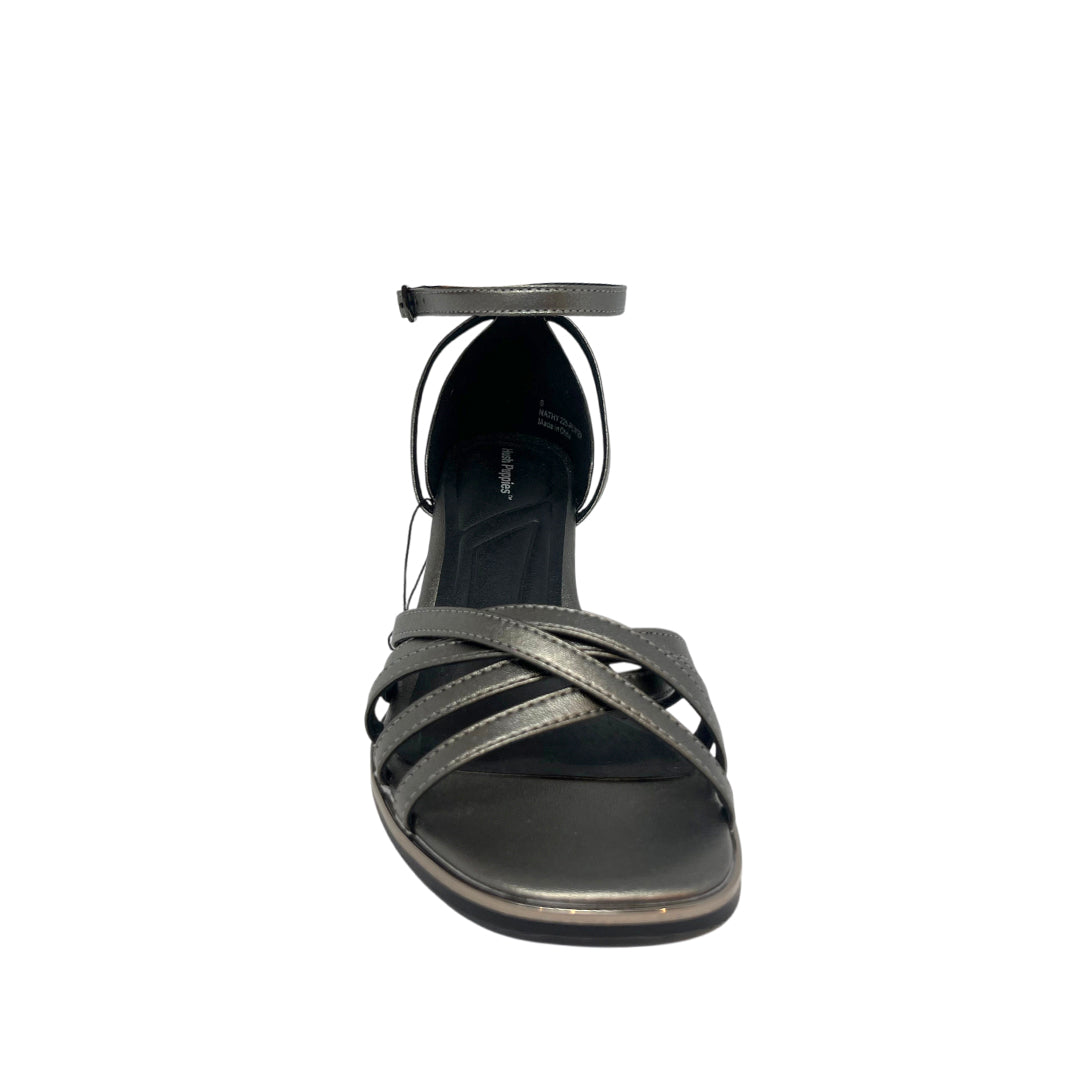 Sandalias de cuña Nathy para mujer color plateado