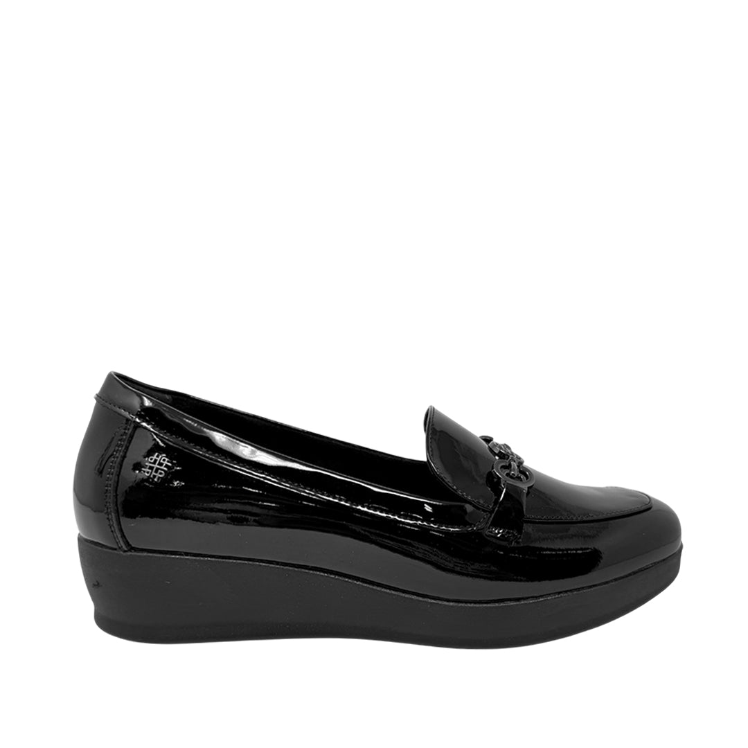 Mocasines de cuña Maritzza 3 para mujer color negro