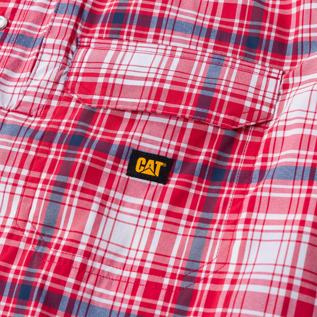 Camisa Western para hombre color rojo