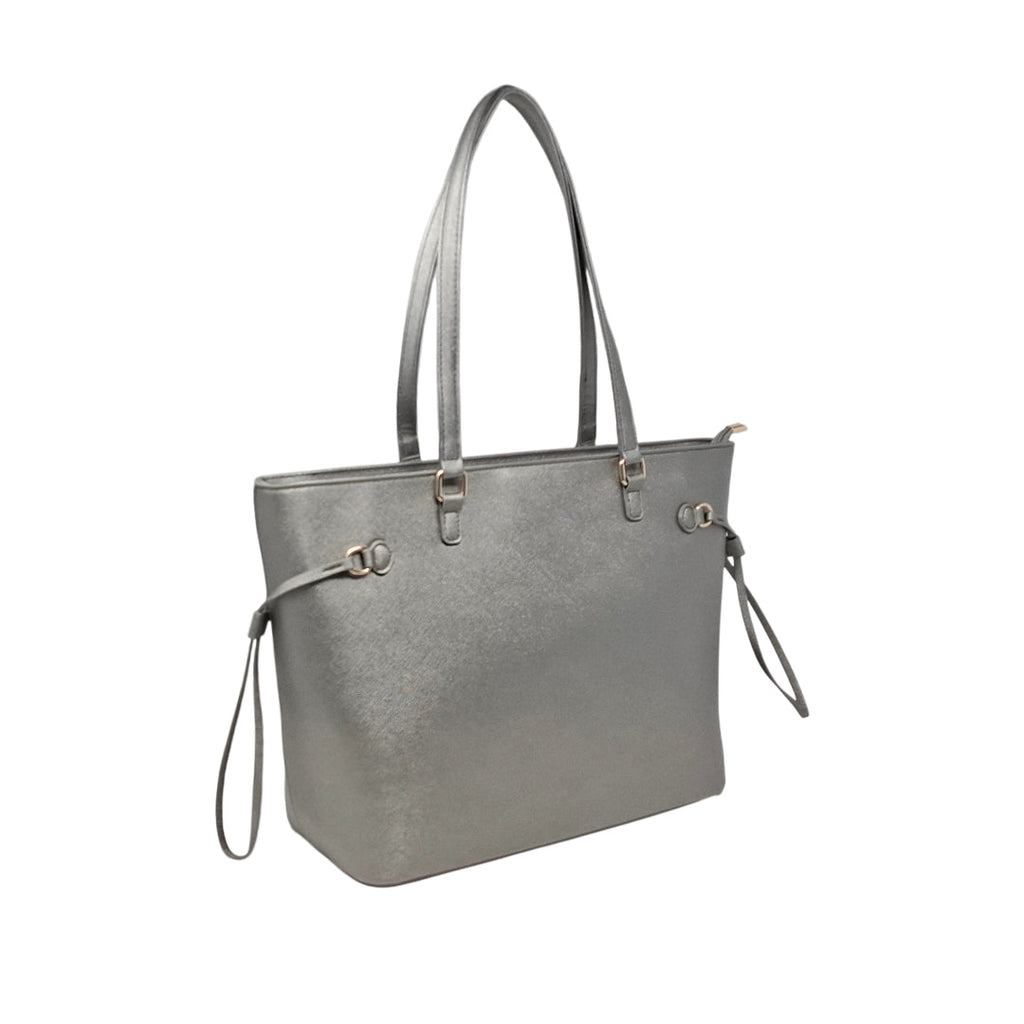 Cartera tote Belinda para mujer color gris