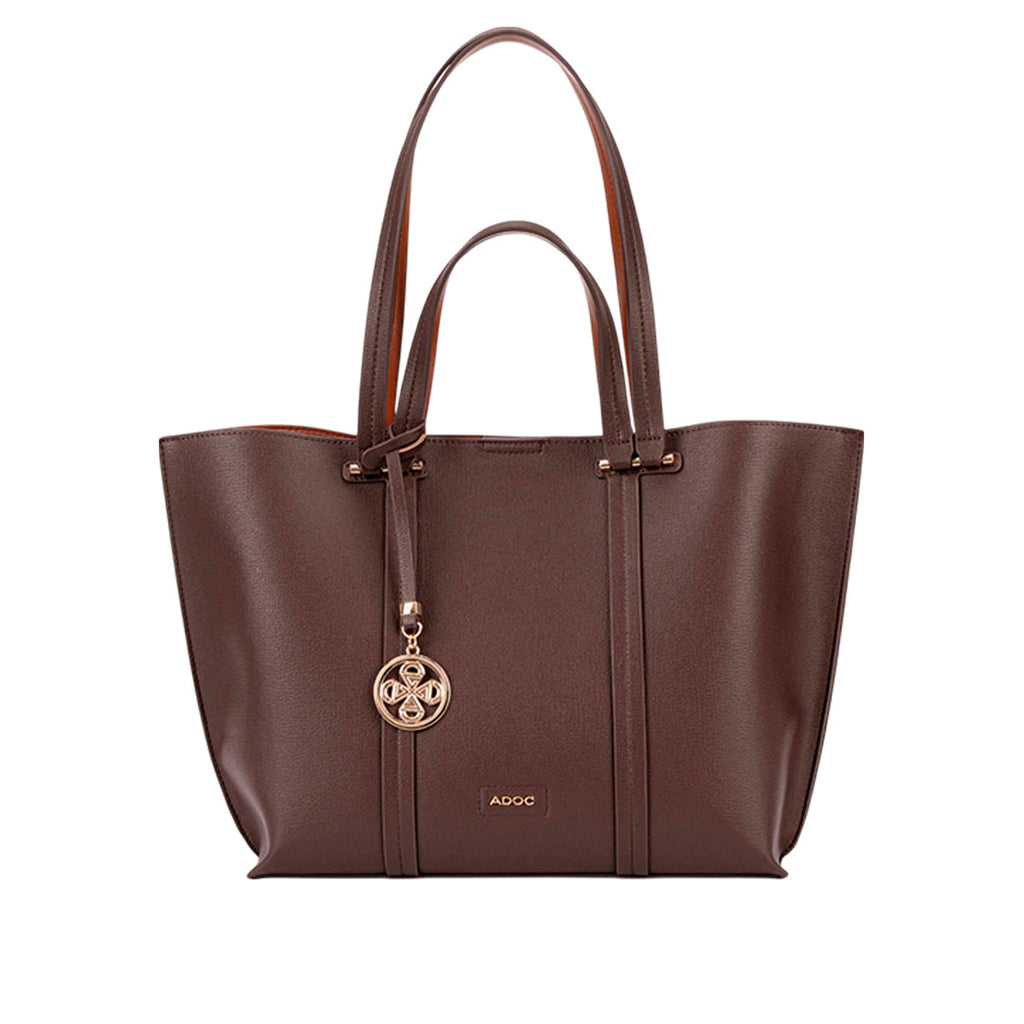 Cartera tote Valda para mujer color café