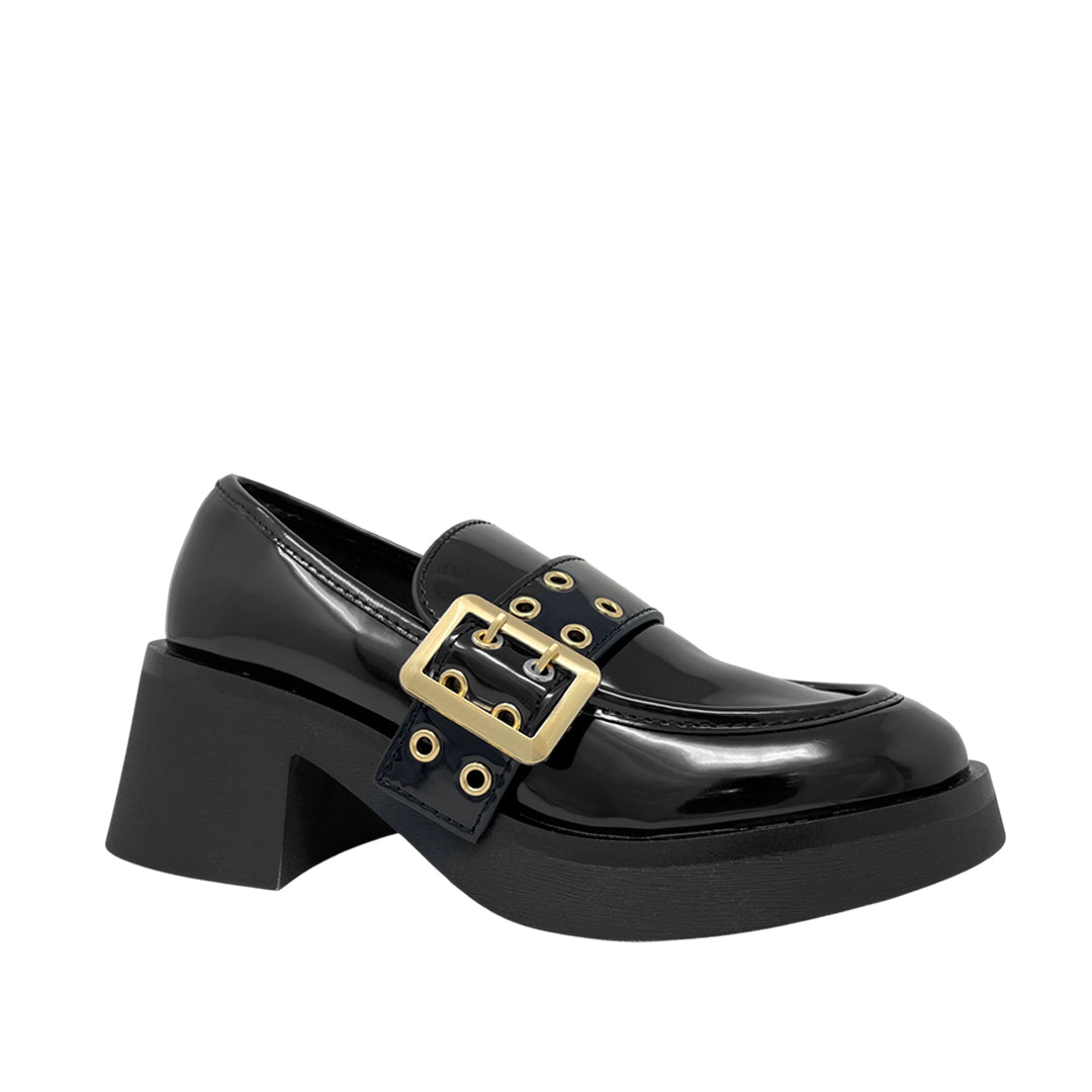 Mocasines de tacón Bridgeton para mujer color negro