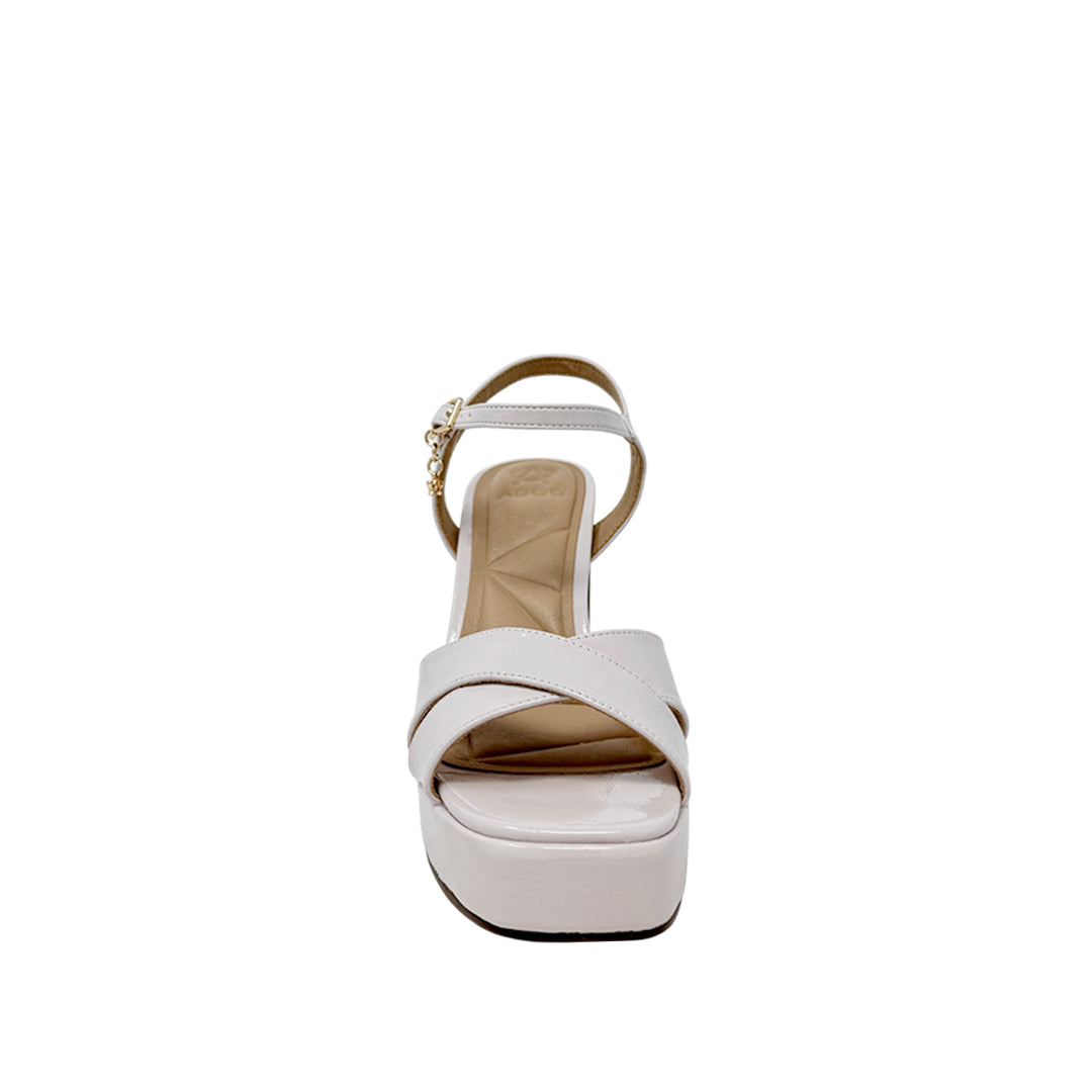 Sandalias de tacón Quilzel para mujer color nude